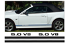 Mustang Lower Rocker Side Stripes - 5.0 V8 Designation